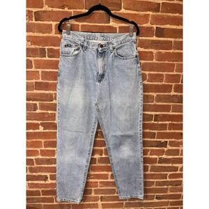 Lee 90s Women's Mom Jeans Light Wash High Waist Tapered‎ Leg 28x30
